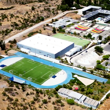 Vista del campus del Colegio Alem&aacute;n Chicureo